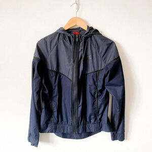 Nike Two Toned Windbreaker Full Zip  Jacket Blue Sz S